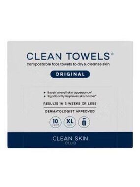 Clean Skin Club Clean Towels Original XL Travel - 10 Count